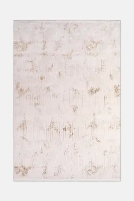 Olvin Krem Kahve Robot Süpürgeye Uyumlu Kolay Temizlenebilir Halı Salon, Oturma Odası ve Koridor Halısı RP 19 - 1