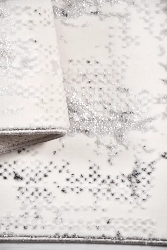 Olvin Krem/Gri Robot Süpürgeye Uyumlu Kolay Temizlenebilir Halı Salon, Oturma Odası ve Koridor Halısı RP 21 - 7