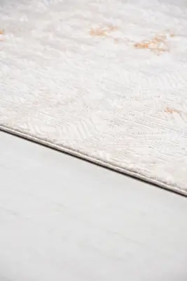 Olvin Krem/Kahve Robot Süpürgeye Uyumlu Kolay Temizlenebilir Halı Salon, Oturma Odası ve Koridor Halısı RP 19 - 5