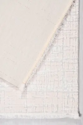 Olvin Vizon Bej Robot Süpürgeye Uyumlu Kolay Temizlenebilir Halı Salon, Oturma Odası ve Koridor Halısı RP 18 - 3