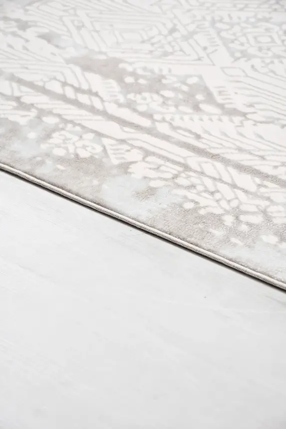 Olvin Vizon Bej Robot Süpürgeye Uyumlu Kolay Temizlenebilir Halı Salon, Oturma Odası ve Koridor Halısı RP 22 - 3