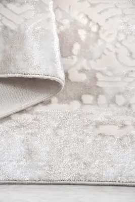 Olvin Vizon Bej Robot Süpürgeye Uyumlu Kolay Temizlenebilir Halı Salon, Oturma Odası ve Koridor Halısı RP 22 - 4