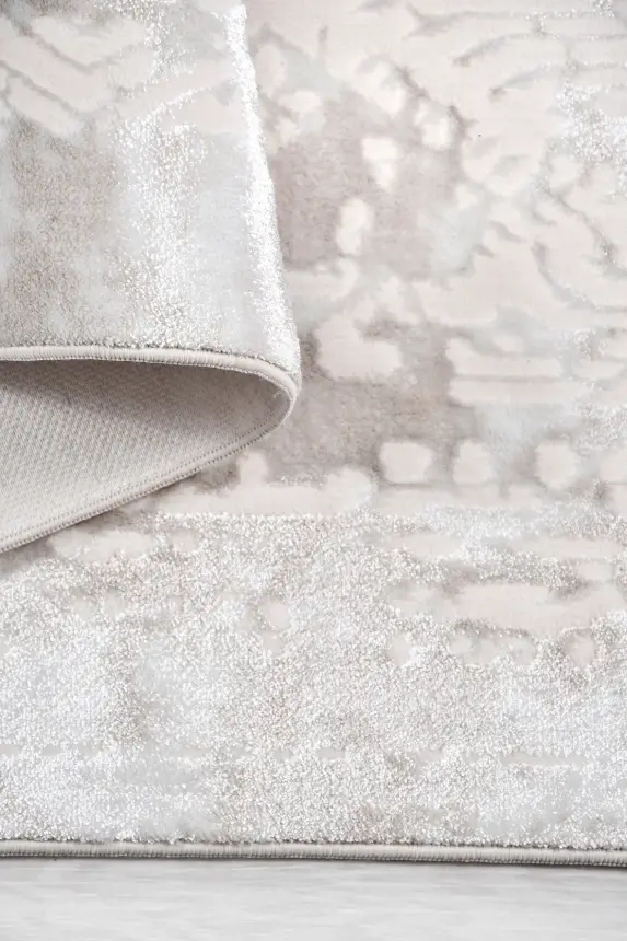 Olvin Vizon Bej Robot Süpürgeye Uyumlu Kolay Temizlenebilir Halı Salon, Oturma Odası ve Koridor Halısı RP 22 - 4