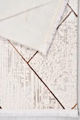 Olvin Vizon Kahve Robot Süpürgeye Uyumlu Kolay Temizlenebilir Halı Salon, Oturma Odası ve Koridor Halısı RP 17 - 6