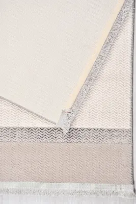 Olvin Vizon Kahve Robot Süpürgeye Uyumlu Kolay Temizlenebilir Halı Salon, Oturma Odası ve Koridor Halısı RP 23 - 4