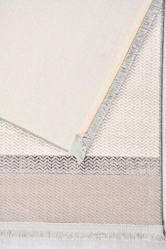 Olvin Vizon Kahve Robot Süpürgeye Uyumlu Kolay Temizlenebilir Halı Salon, Oturma Odası ve Koridor Halısı RP 23 - 4