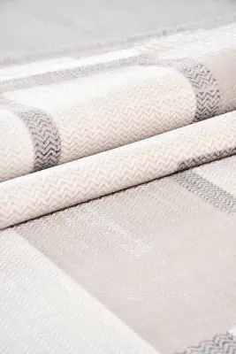 Olvin Vizon Kahve Robot Süpürgeye Uyumlu Kolay Temizlenebilir Halı Salon, Oturma Odası ve Koridor Halısı RP 23 - 5