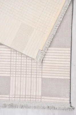 Olvin Vizon Kahve Robot Süpürgeye Uyumlu Kolay Temizlenebilir Halı Salon, Oturma Odası ve Koridor Halısı RP 27 - 5