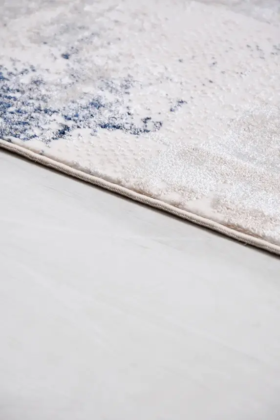 Olvin Vizon Mavi Robot Süpürgeye Uyumlu Kolay Temizlenebilir Halı Salon, Oturma Odası ve Koridor Halısı RP 20 - 3