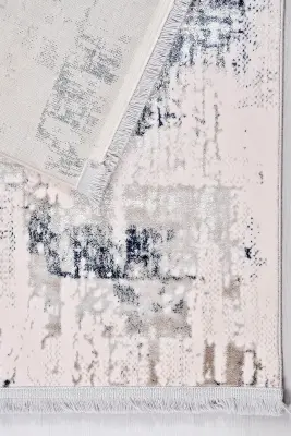 Olvin Vizon Mavi Robot Süpürgeye Uyumlu Kolay Temizlenebilir Halı Salon, Oturma Odası ve Koridor Halısı RP 20 - 5