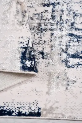 Olvin Vizon Mavi Robot Süpürgeye Uyumlu Kolay Temizlenebilir Halı Salon, Oturma Odası ve Koridor Halısı RP 20 - 6