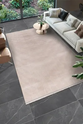 Olvin Vizon Robot Süpürgeye Uyumlu Kolay Temizlenebilir Halı Salon, Oturma Odası ve Koridor Halısı RP 25 - 2