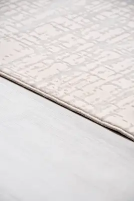 Olvin Vizon/Bej Robot Süpürgeye Uyumlu Kolay Temizlenebilir Halı Salon, Oturma Odası ve Koridor Halısı RP 18 - 6