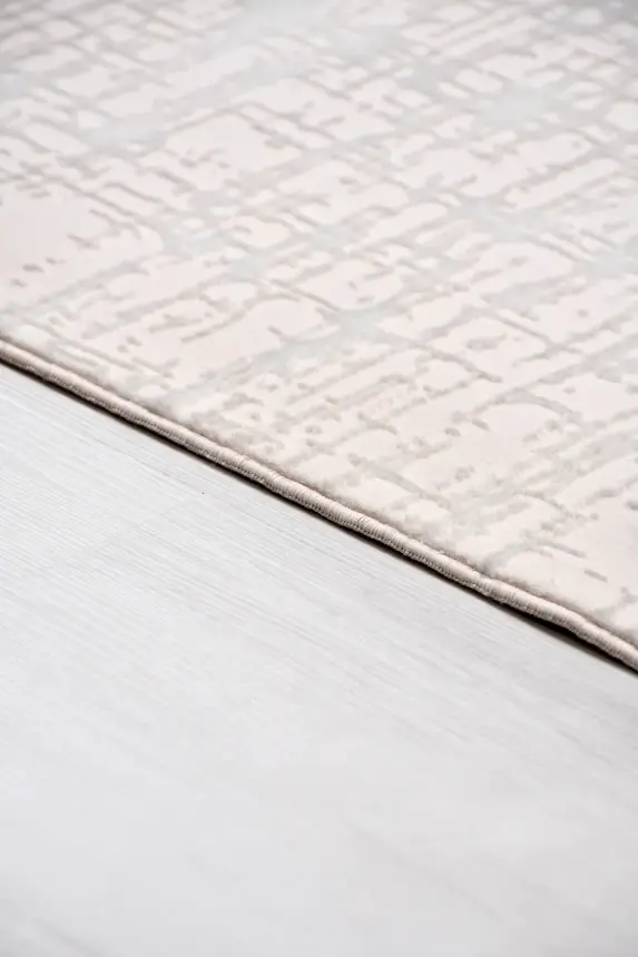 Olvin Vizon/Bej Robot Süpürgeye Uyumlu Kolay Temizlenebilir Halı Salon, Oturma Odası ve Koridor Halısı RP 18 - 6