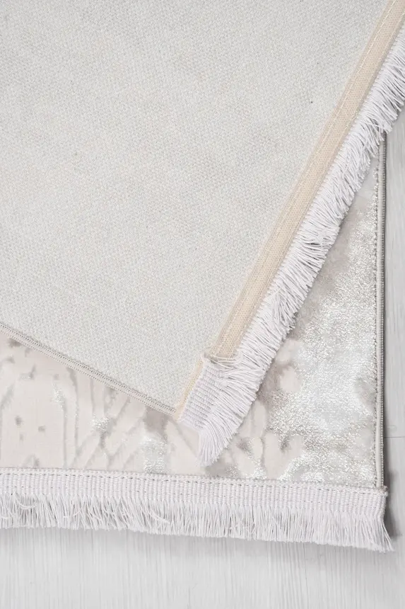 Olvin Vizon/Bej Robot Süpürgeye Uyumlu Kolay Temizlenebilir Halı Salon, Oturma Odası ve Koridor Halısı RP 22 - 1