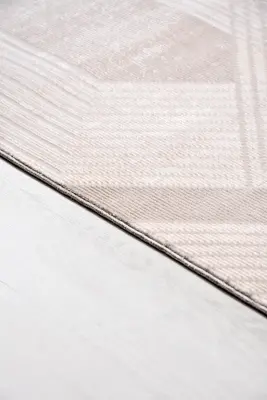 Olvin Vizon/Kahve Robot Süpürgeye Uyumlu Kolay Temizlenebilir Halı Salon, Oturma Odası ve Koridor Halısı RP 27 - 4