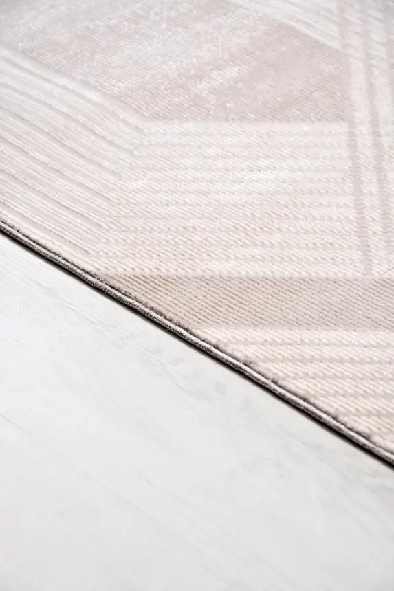 Olvin Vizon/Kahve Robot Süpürgeye Uyumlu Kolay Temizlenebilir Halı Salon, Oturma Odası ve Koridor Halısı RP 27 - 4