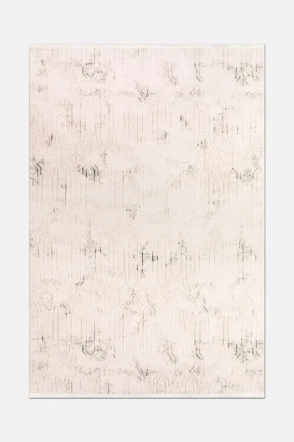 Olvin Vizon/Krem Robot Süpürgeye Uyumlu Kolay Temizlenebilir Halı Salon, Oturma Odası ve Koridor Halısı RP 28 - 5