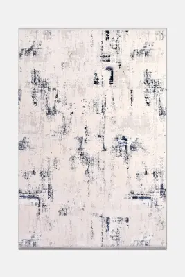 Olvin Vizon/Mavi Robot Süpürgeye Uyumlu Kolay Temizlenebilir Halı Salon, Oturma Odası ve Koridor Halısı RP 20 - 3