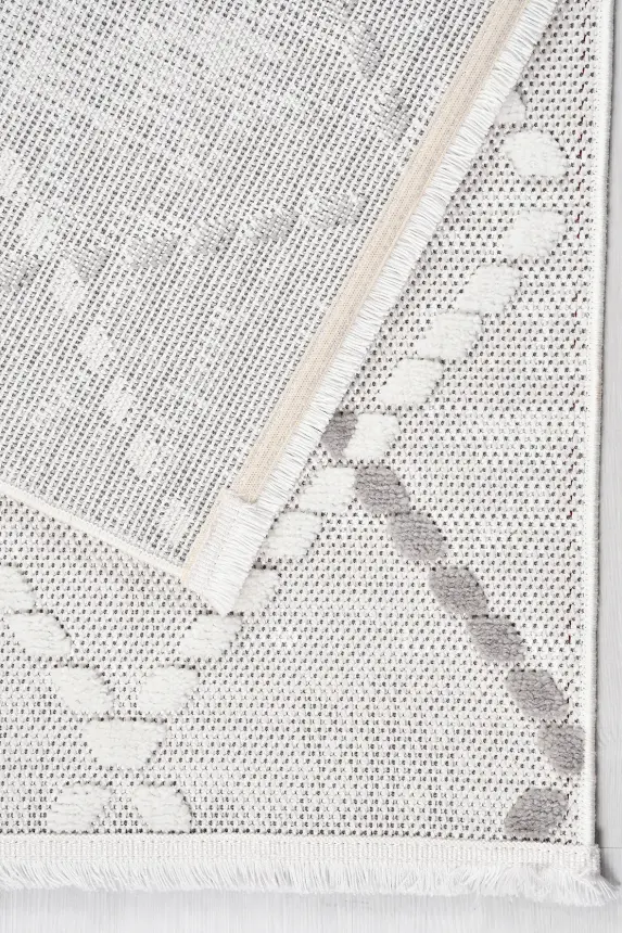 Omi Bej Gri Robot Süpürgeye Uyumlu Kolay Temizlenebilir Halı Salon, Oturma Odası , Çocuk Odası ve Koridor Halısı RP 45 - 4