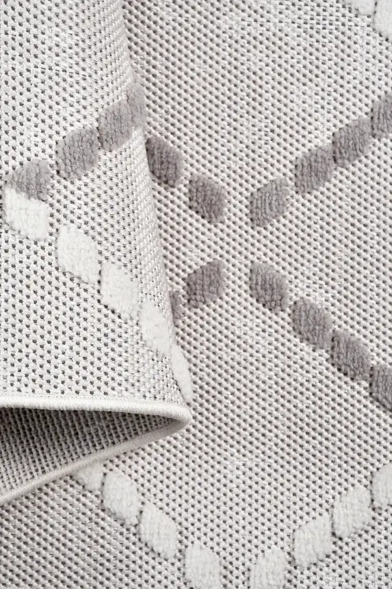 Omi Bej/Gri Robot Süpürgeye Uyumlu Kolay Temizlenebilir Halı Salon, Oturma Odası , Çocuk Odası ve Koridor Halısı RP 45 - 5