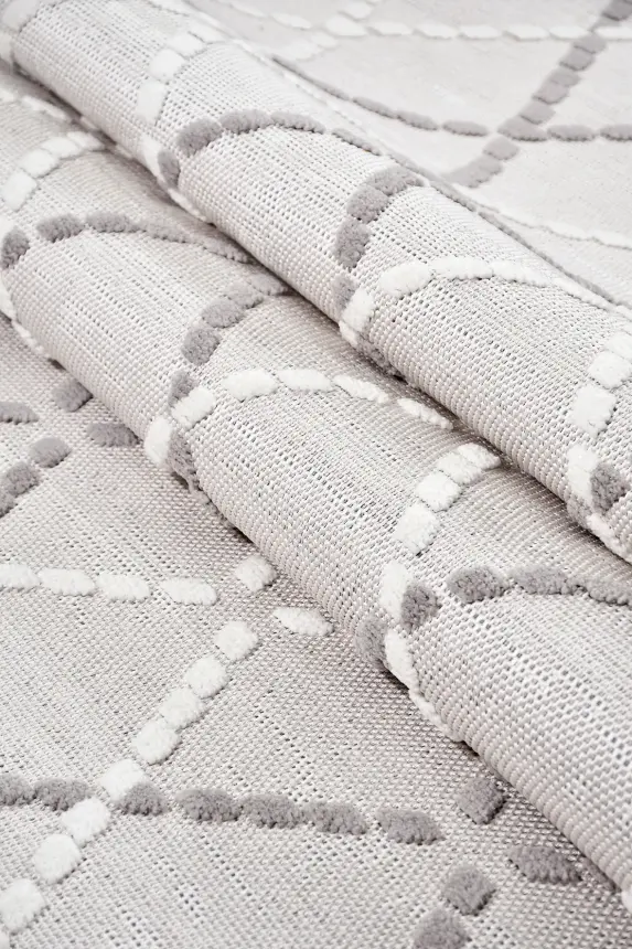 Omi Bej/Gri Robot Süpürgeye Uyumlu Kolay Temizlenebilir Halı Salon, Oturma Odası , Çocuk Odası ve Koridor Halısı RP 45 - 6