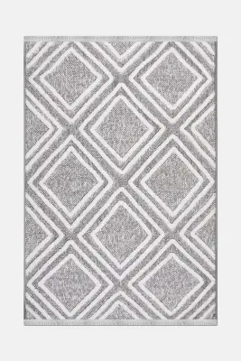 Omi Beyaz/Gri Robot Süpürgeye Uyumlu Kolay Temizlenebilir Halı Salon, Oturma Odası , Çocuk Odası ve Koridor Halısı RP 46 - 7