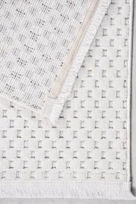 Omi Krem Robot Süpürgeye Uyumlu Kolay Temizlenebilir Halı Salon, Oturma Odası , Çocuk Odası ve Koridor Halısı RP 50 - 2