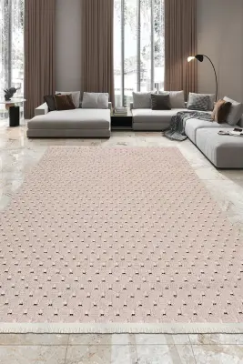 Omi Vizon Robot Süpürgeye Uyumlu Kolay Temizlenebilir Halı Salon, Oturma Odası , Çocuk Odası ve Koridor Halısı RP 48 - 4