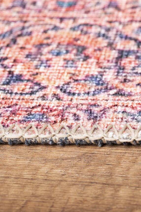 Outlet 115x160 Blues Vintage Desenli Dokuma Taban Dekoratif Kırmızı Halı AL-370 - 7