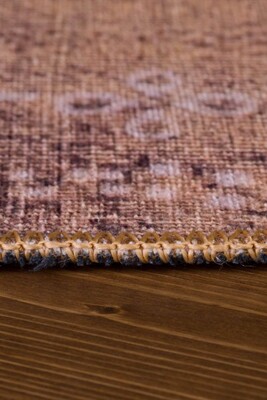 Outlet 115x160 Blues Vintage Desenli Dokuma Taban Dekoratif Sarı Halı AL-130 - 6