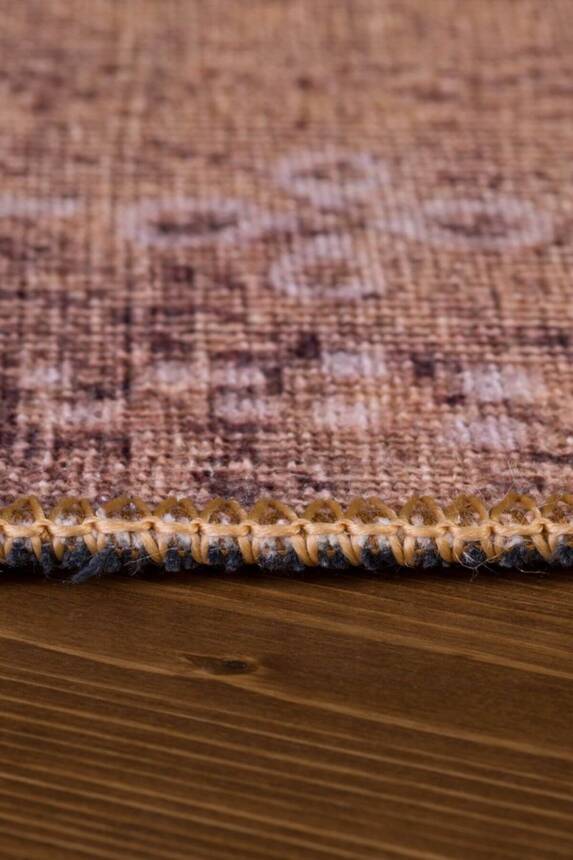 Outlet 115x160 Blues Vintage Desenli Dokuma Taban Dekoratif Sarı Halı AL-130 - 6