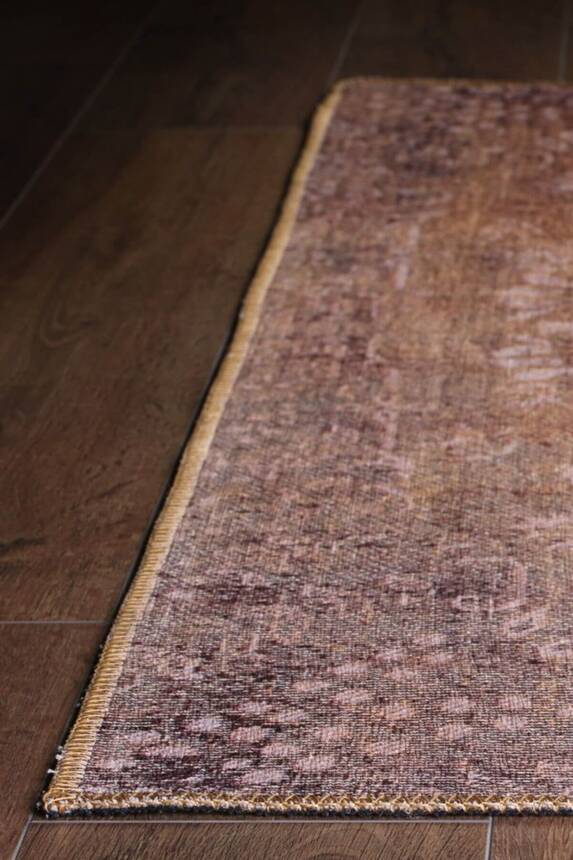 Outlet 115x160 Blues Vintage Desenli Dokuma Taban Dekoratif Sarı Halı AL-130 - 5