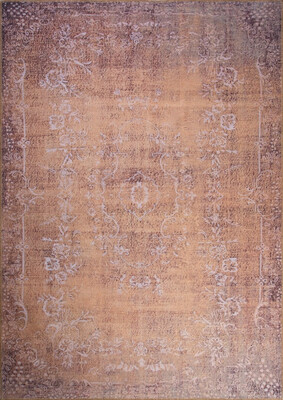 Outlet 115x160 Blues Vintage Desenli Dokuma Taban Dekoratif Sarı Halı AL-130 - Artloop