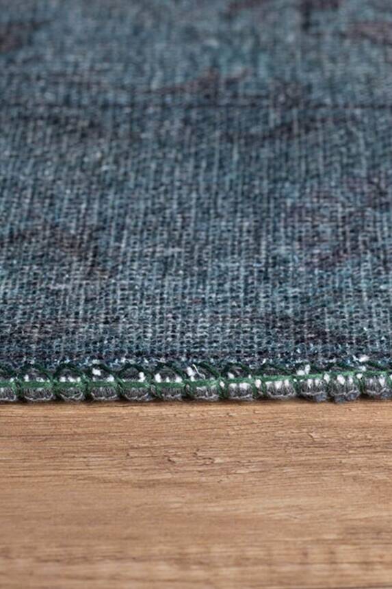 Outlet 115x160 Blues Vintage Desenli Dokuma Taban Dekoratif Yeşil Halı AL-21 - 6