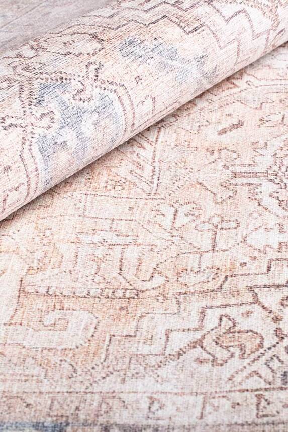 Outlet 115x160 Dorian Eskitme Desenli Dokuma Taban Dekoratif Bej Halı AL-349 - 6