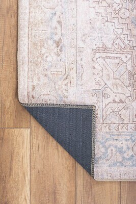 Outlet 115x160 Dorian Eskitme Desenli Dokuma Taban Dekoratif Bej Halı AL-349 - 5