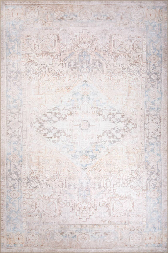 Outlet 115x160 Dorian Eskitme Desenli Dokuma Taban Dekoratif Bej Halı AL-349 - 2