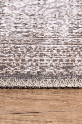 Outlet 115x160 Dorian Eskitme Desenli Dokuma Taban Dekoratif Vizon Halı AL-222 - 7