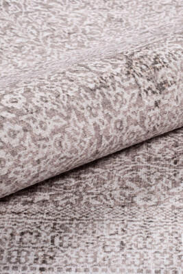 Outlet 115x160 Dorian Eskitme Desenli Dokuma Taban Dekoratif Vizon Halı AL-222 - 6