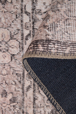 Outlet 115x160 Folk Eskitme Desenli Dokuma Taban Dekoratif Bej Halı BA-45 - 5