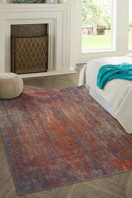 Outlet 115x160 Folk Modern Dokuma Taban Dekoratif Renkli Halı BA-30 - Artloop