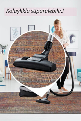 Outlet 115x160 Folk Modern Dokuma Taban Dekoratif Renkli Halı BA-30 - 4