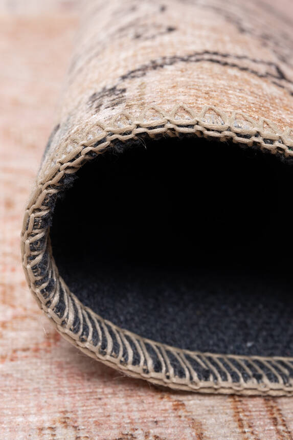 Outlet 115x160 Folk Patchwork Desenli Dokuma Taban Dekoratif Bej Halı BA-16 - 4