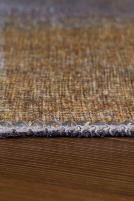 Outlet 115x160 Funk Dokuma Taban Dekoratif Modern Gri / Sarı Halı AL-10 - 7