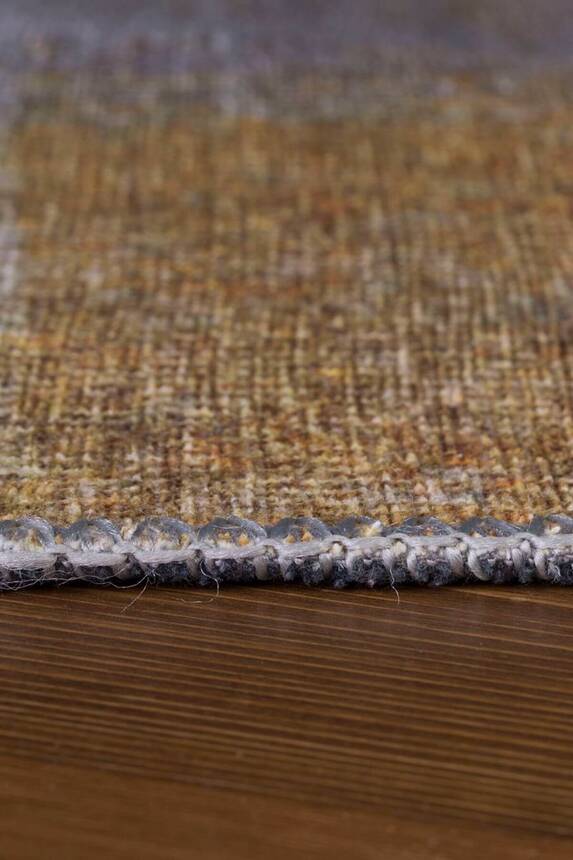 Outlet 115x160 Funk Dokuma Taban Dekoratif Modern Gri / Sarı Halı AL-10 - 7