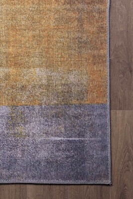 Outlet 115x160 Funk Dokuma Taban Dekoratif Modern Gri / Sarı Halı AL-10 - 3