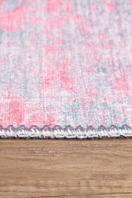 Outlet 115x160 Funk Dokuma Taban Dekoratif Modern Pembe Halı AL-99 - 7