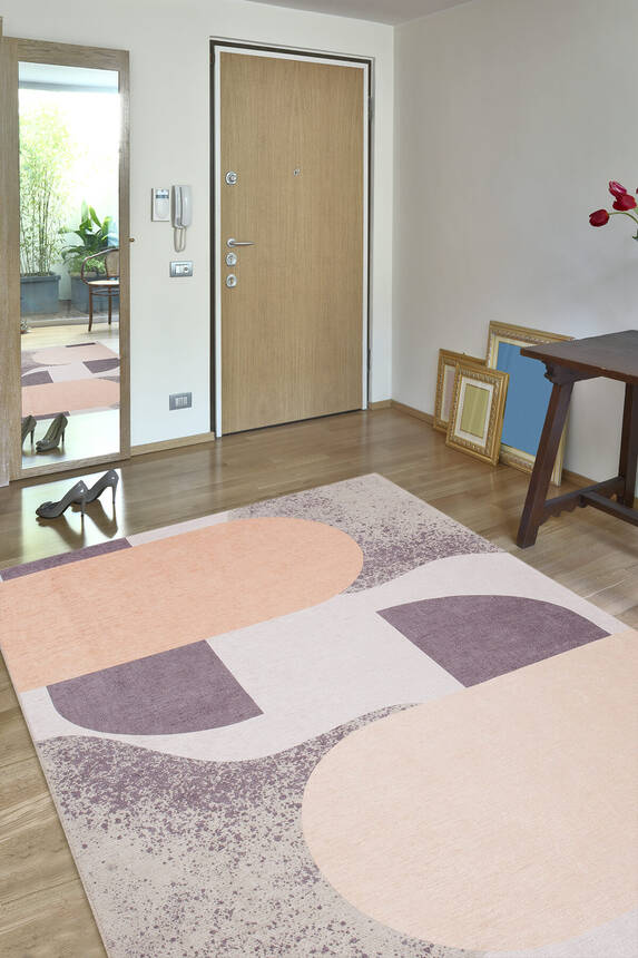 Outlet 115x160 Funk Şönil Dokuma Pamuk Polyester Renkli Halı AL-401 - 1