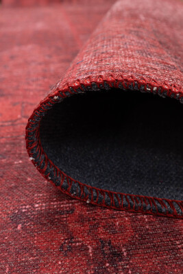 Outlet 115x160 Jazz Patchwork Desenli Dokuma Taban Dekoratif Kırmızı Halı AL-164 - 5